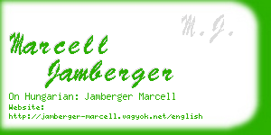 marcell jamberger business card